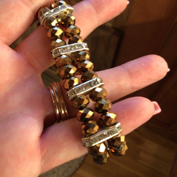 Unique Jewelry set in bronze &silver rhinestone - Picture 7 of 8